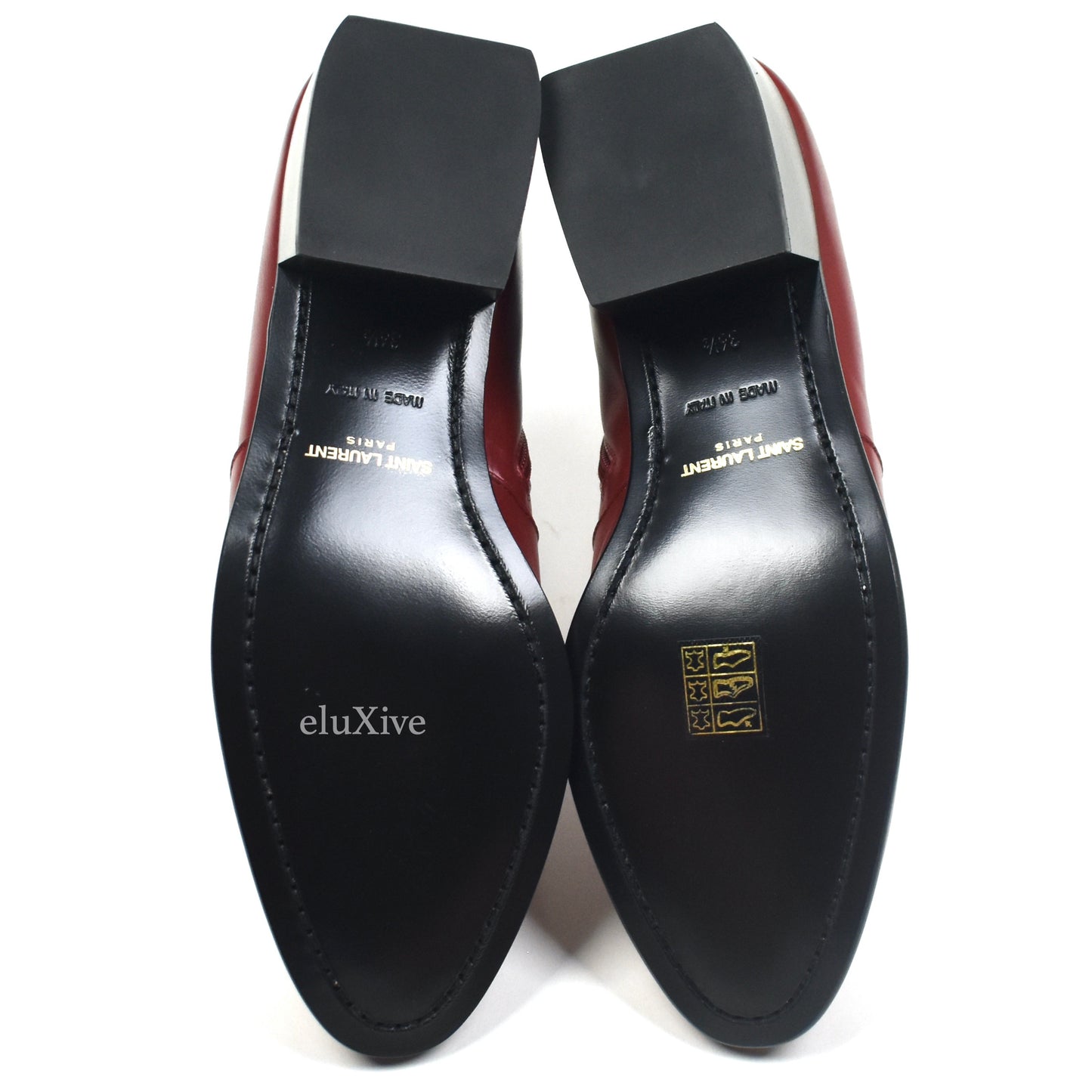 Saint Laurent - Opyum Red Leather James 60 Zip Boots