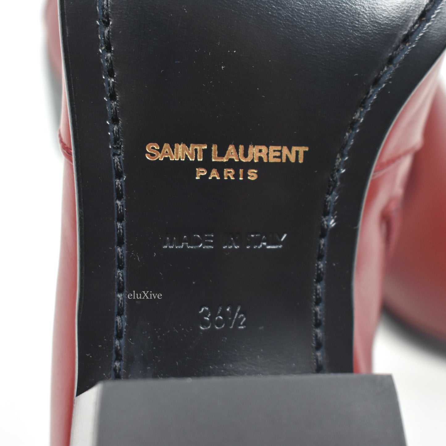 Saint Laurent - Opyum Red Leather James 60 Zip Boots