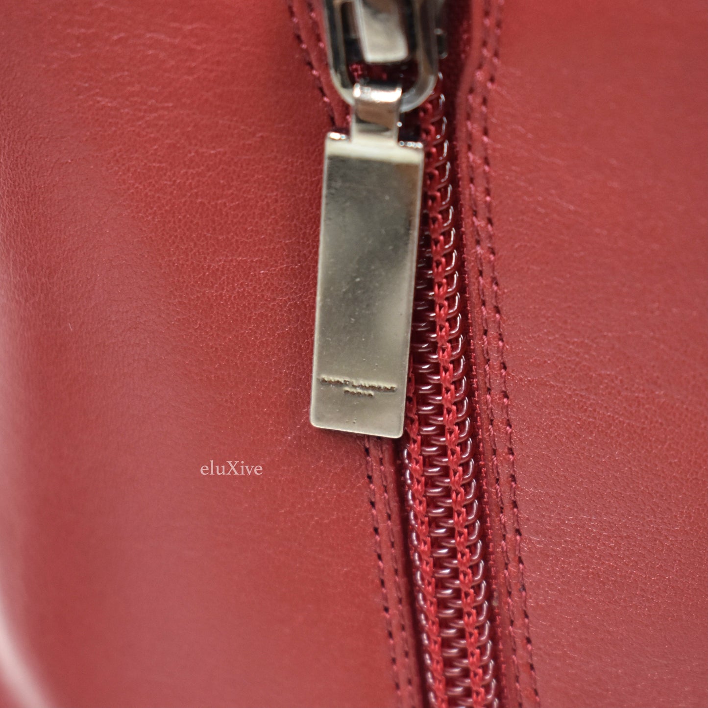 Saint Laurent - Opyum Red Leather James 60 Zip Boots