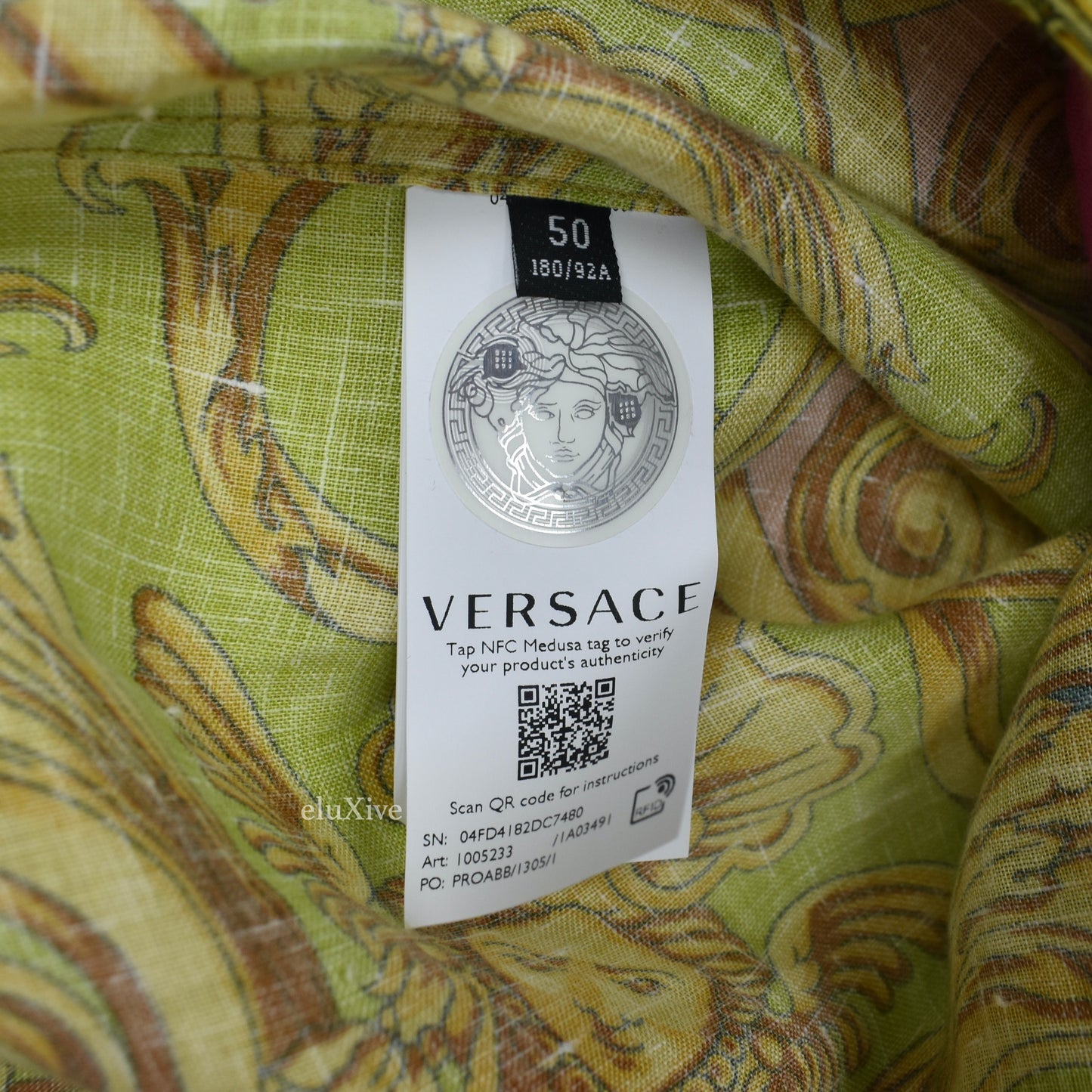 Versace - Barocco Print Linen Shirt