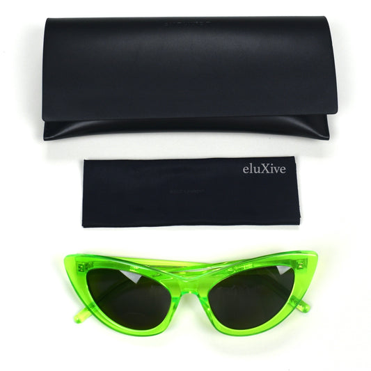 Saint Laurent - SL213 Transparent Green Lily Sunglasses