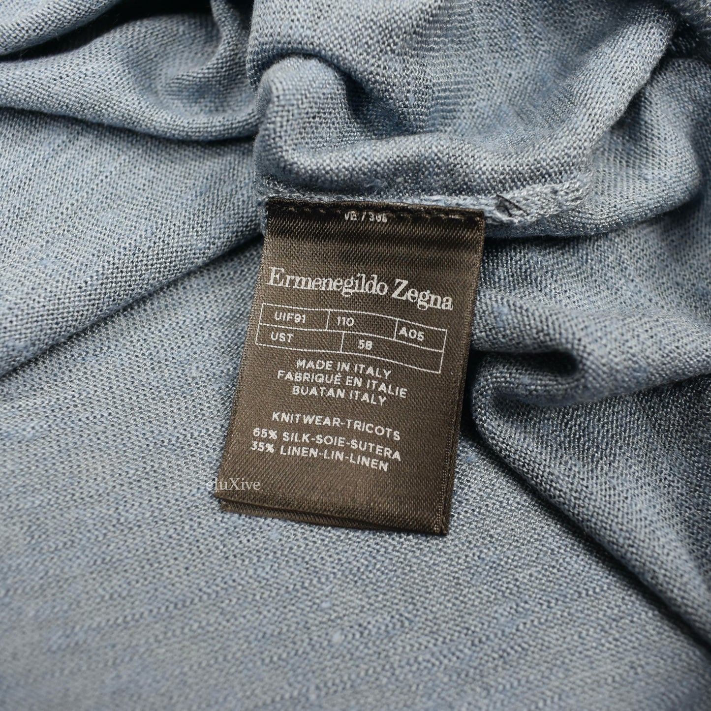 Ermenegildo Zegna - Slate Blue Silk / Linen Crewneck Sweater