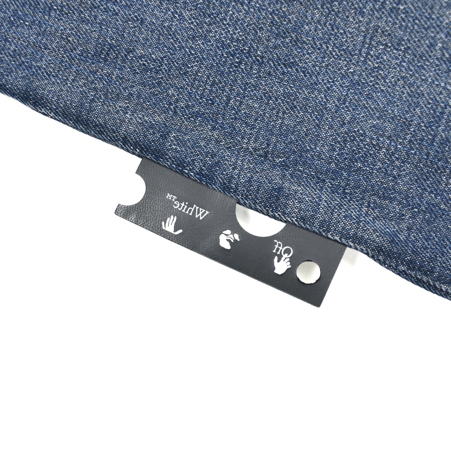 Off-White - Dark Blue Cutout Hole 'Meteor' Denim Jeans