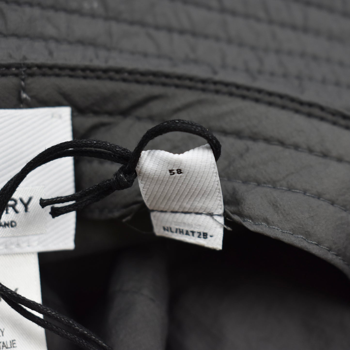 Burberry - Gray Twin Pocket Logo Print Bucket Hat