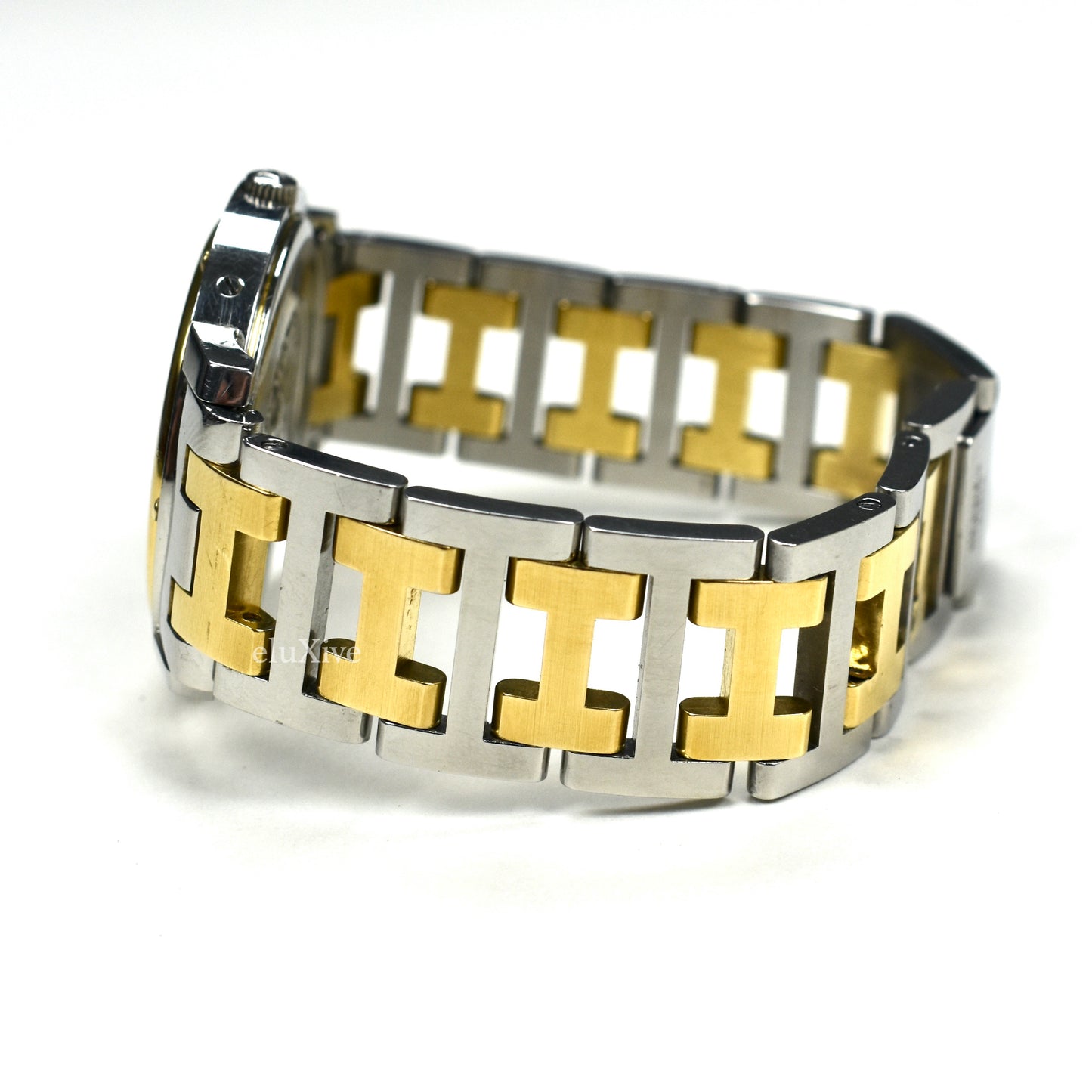 Hermes - Gold / Steel White Dial Clipper Watch