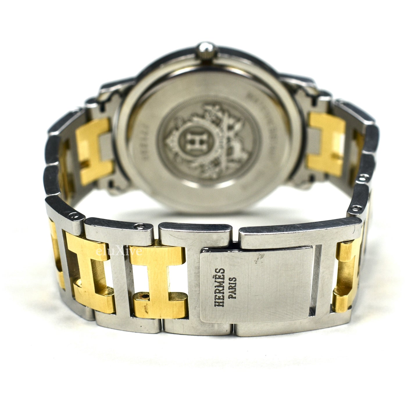 Hermes - Gold / Steel White Dial Clipper Watch