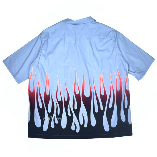 Kenzo - Flame Print Button Down Club Shirt