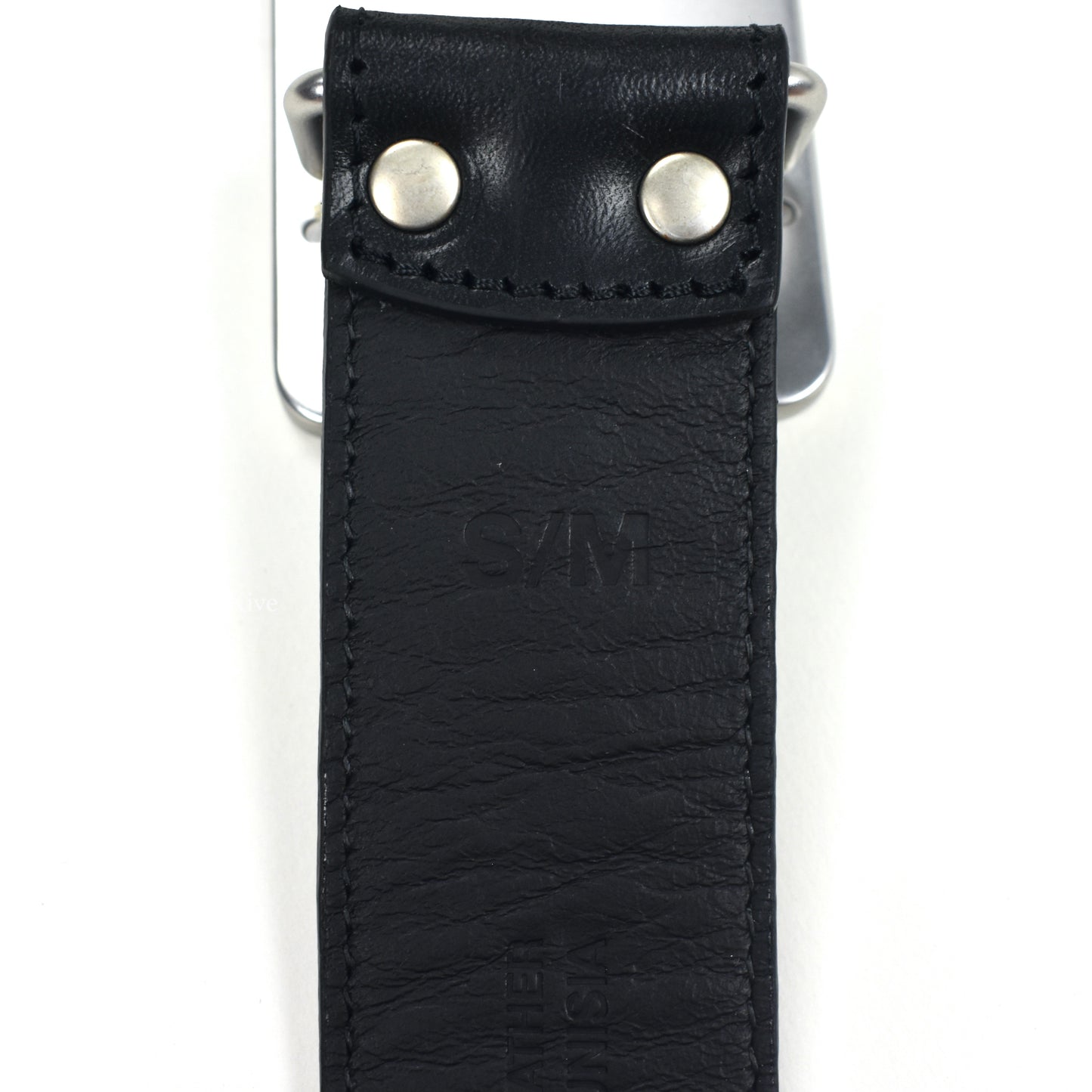 Supreme x Jean Paul Gaultier - Black Leather Logo Buckle Belt