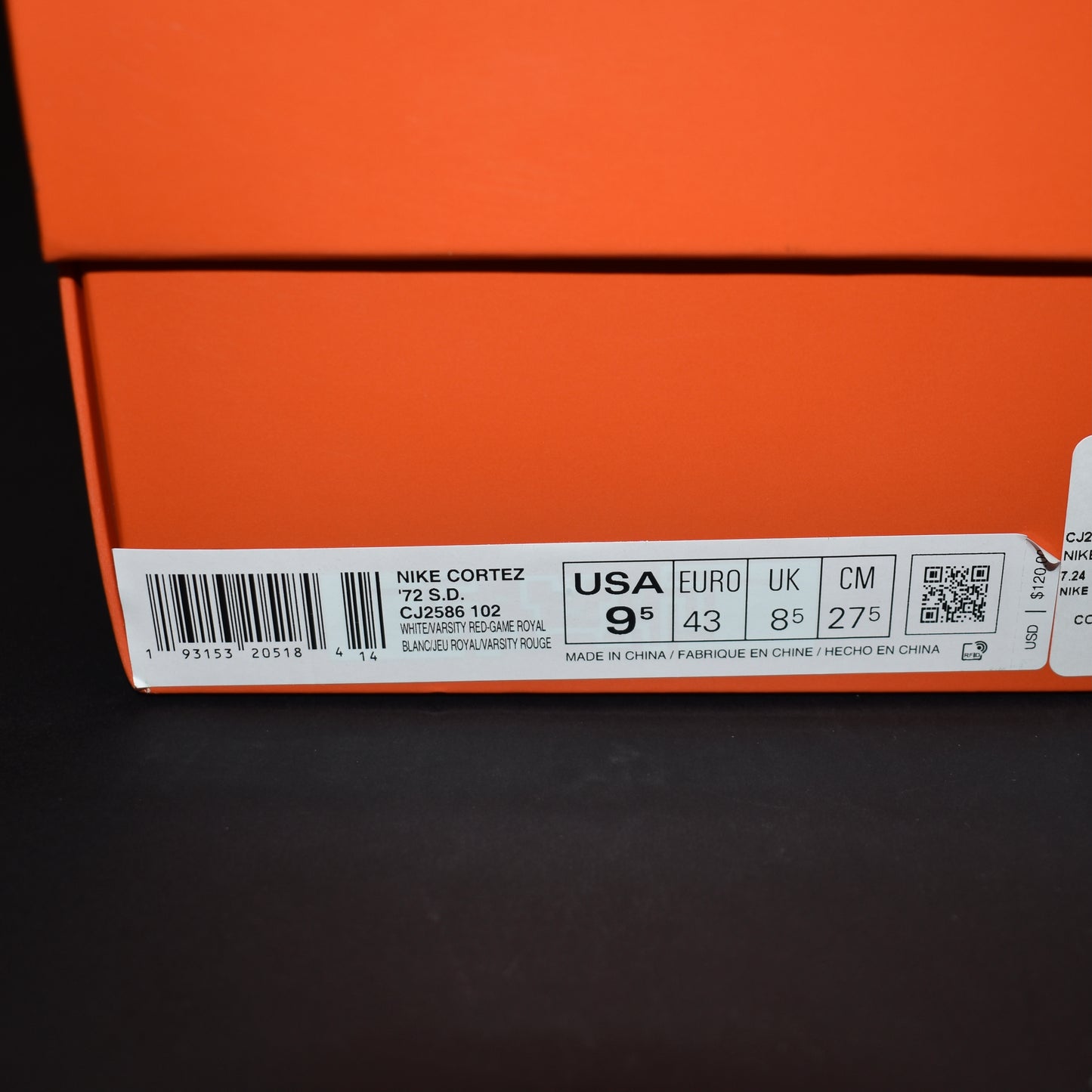 Nike - Cortez 72 Leather Shoe Dog 'Falcon'