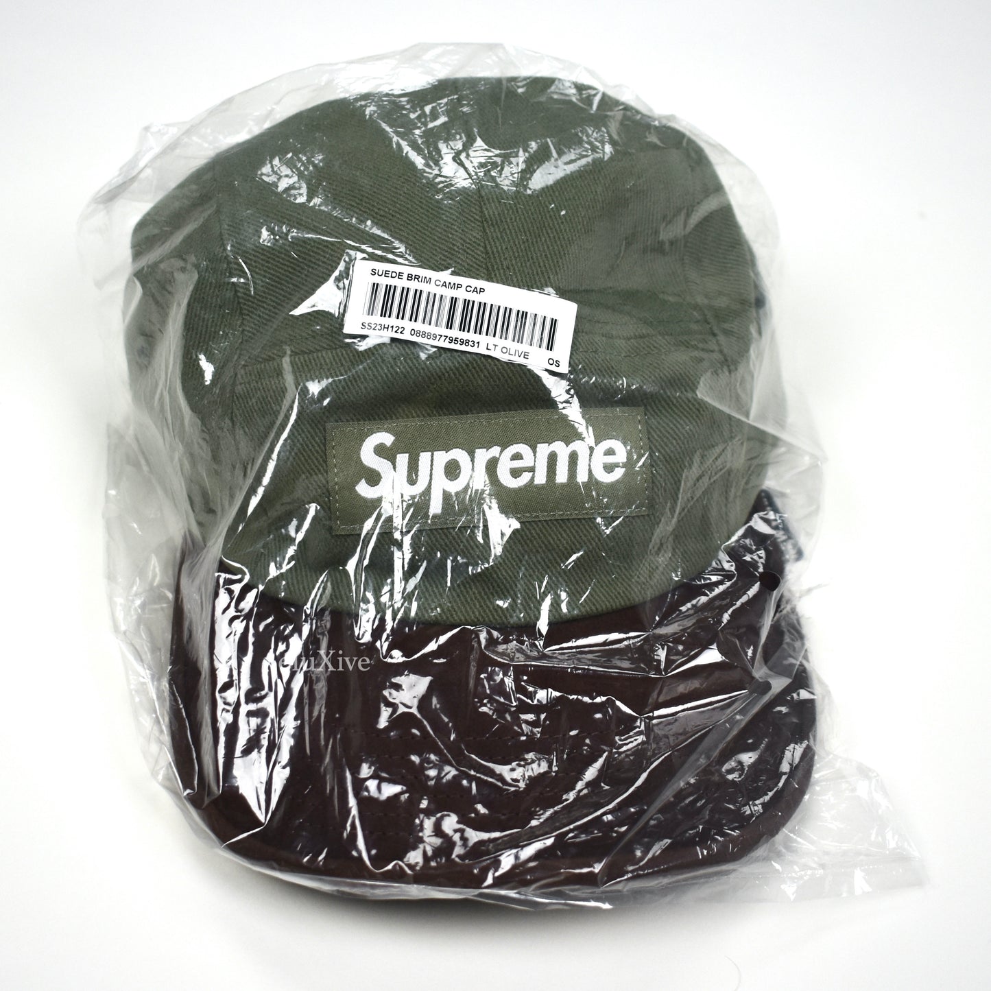 Supreme - Olive/Brown Box Logo Suede Bill Hat