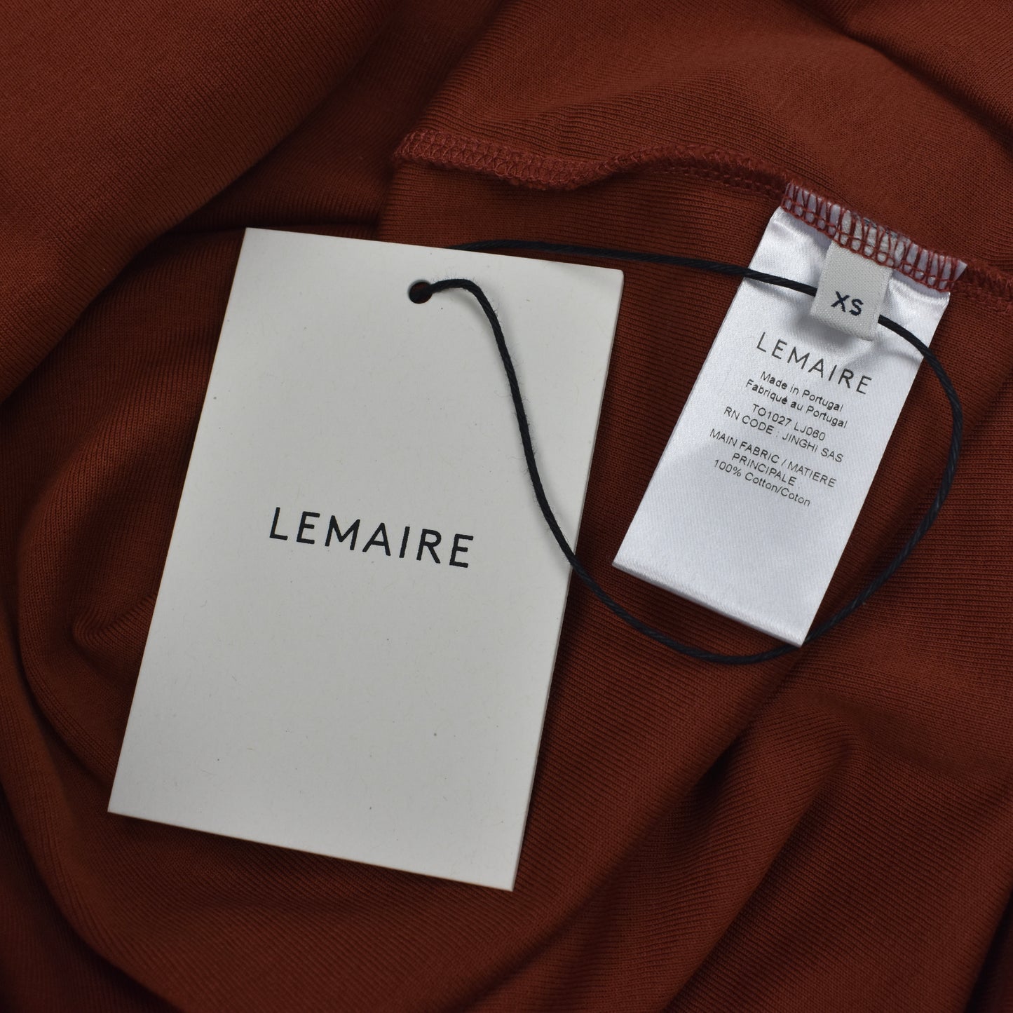 Lemaire - Brick Red Cotton T-Shirt