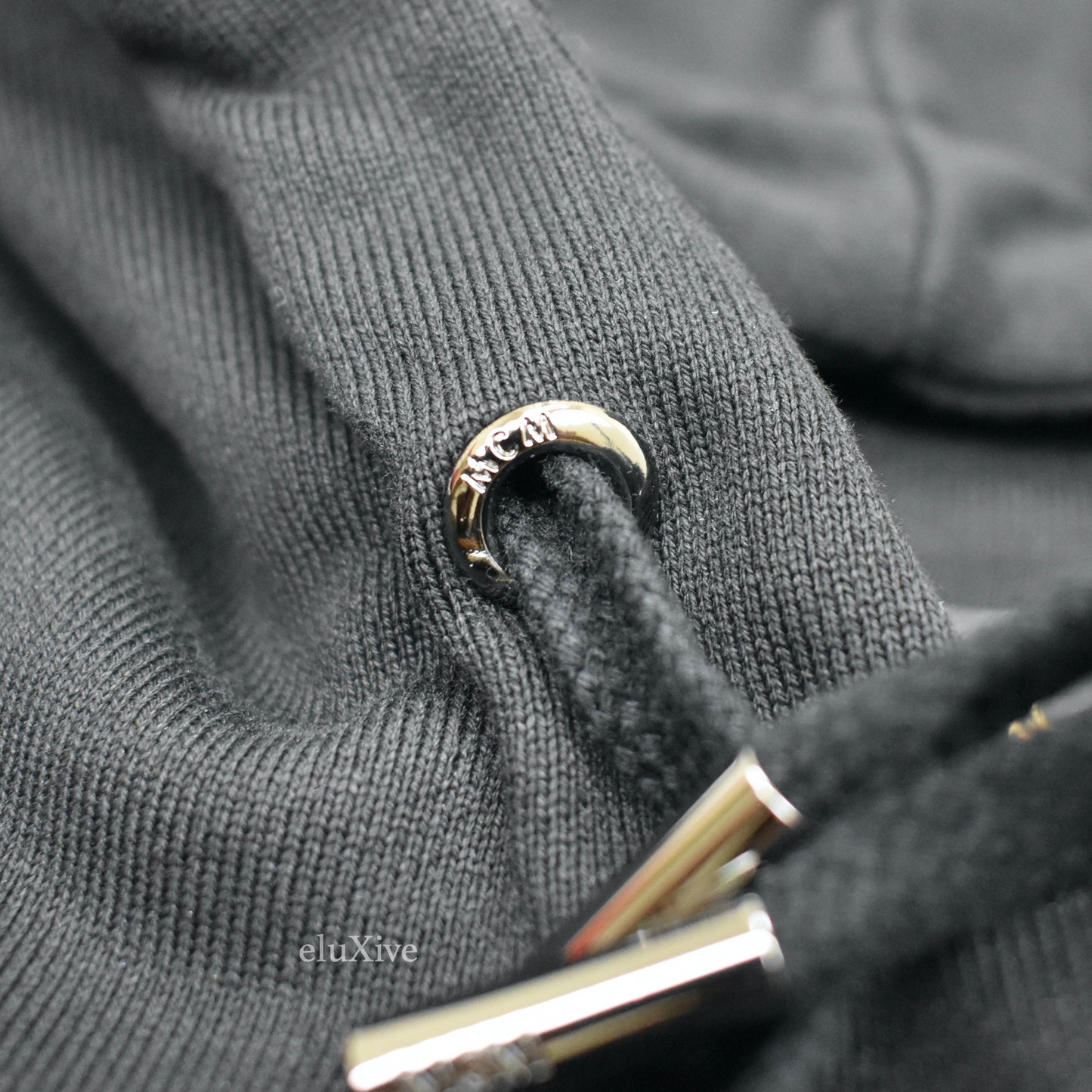MCM - Black Logo Embroidered Hoodie