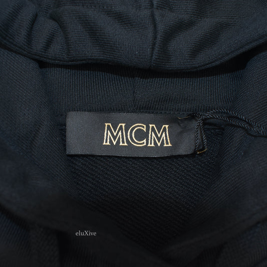 MCM - Black Logo Embroidered Hoodie