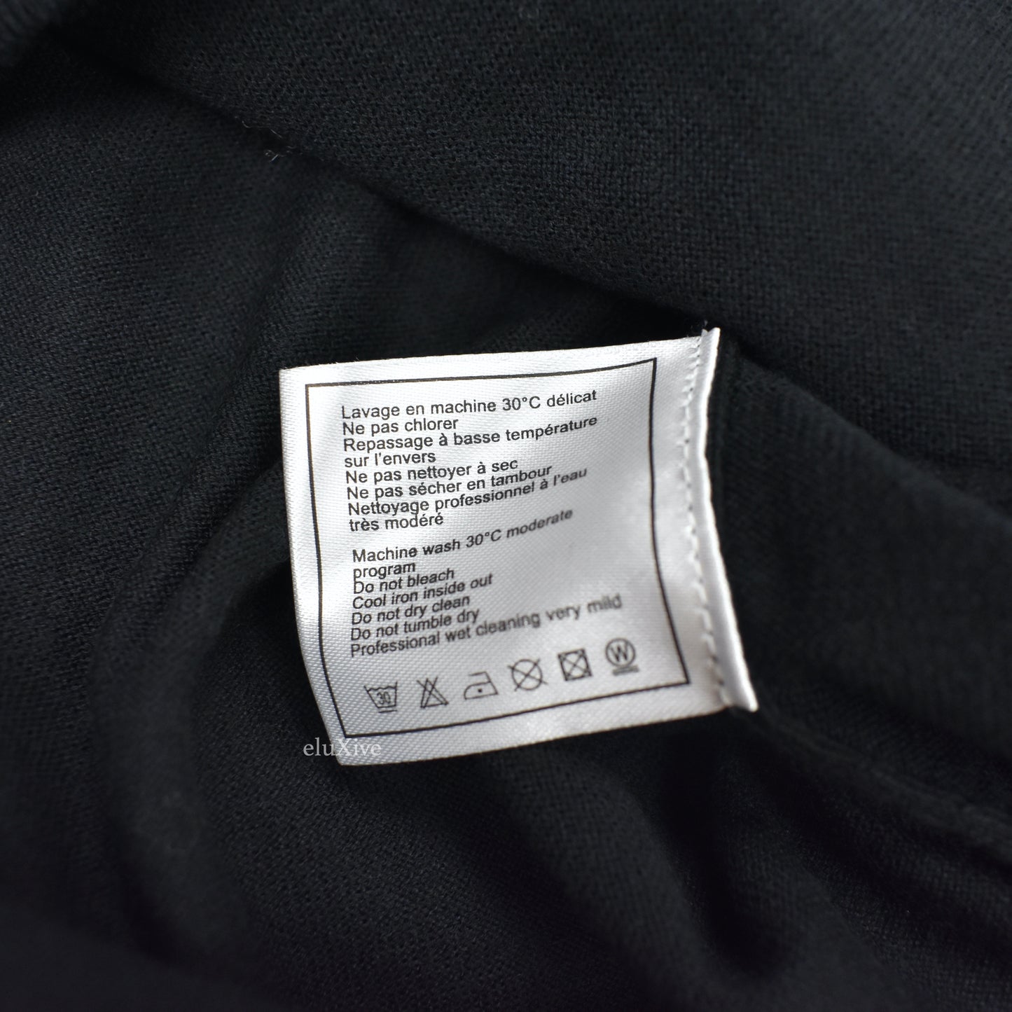 Chanel - Black Wool/Cotton Lion Logo Button Uniform Sweater