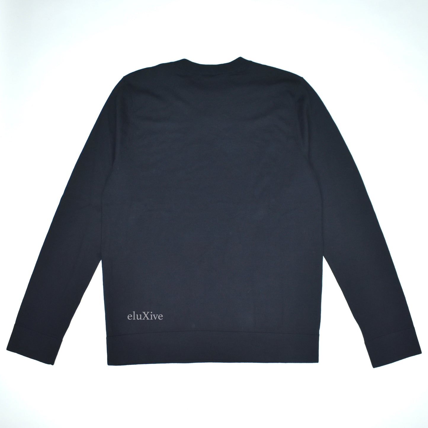 Chanel - Black Wool/Cotton Lion Logo Button Uniform Sweater