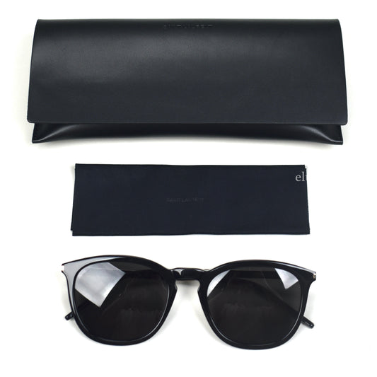 Saint Laurent - SL360 Black/Silver Rectangular Sunglasses