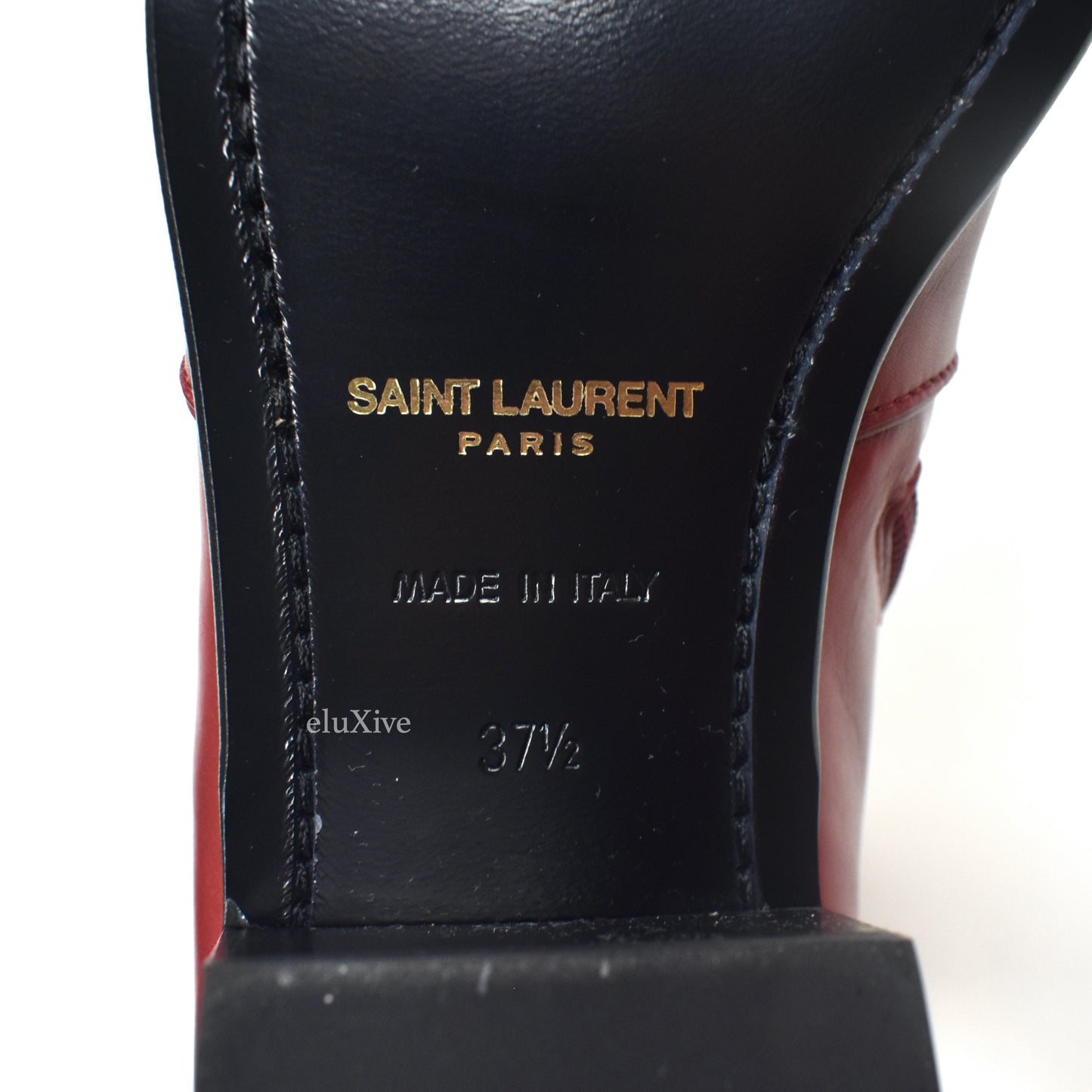 Saint Laurent - Opyum Red Leather James 60 Zip Boots