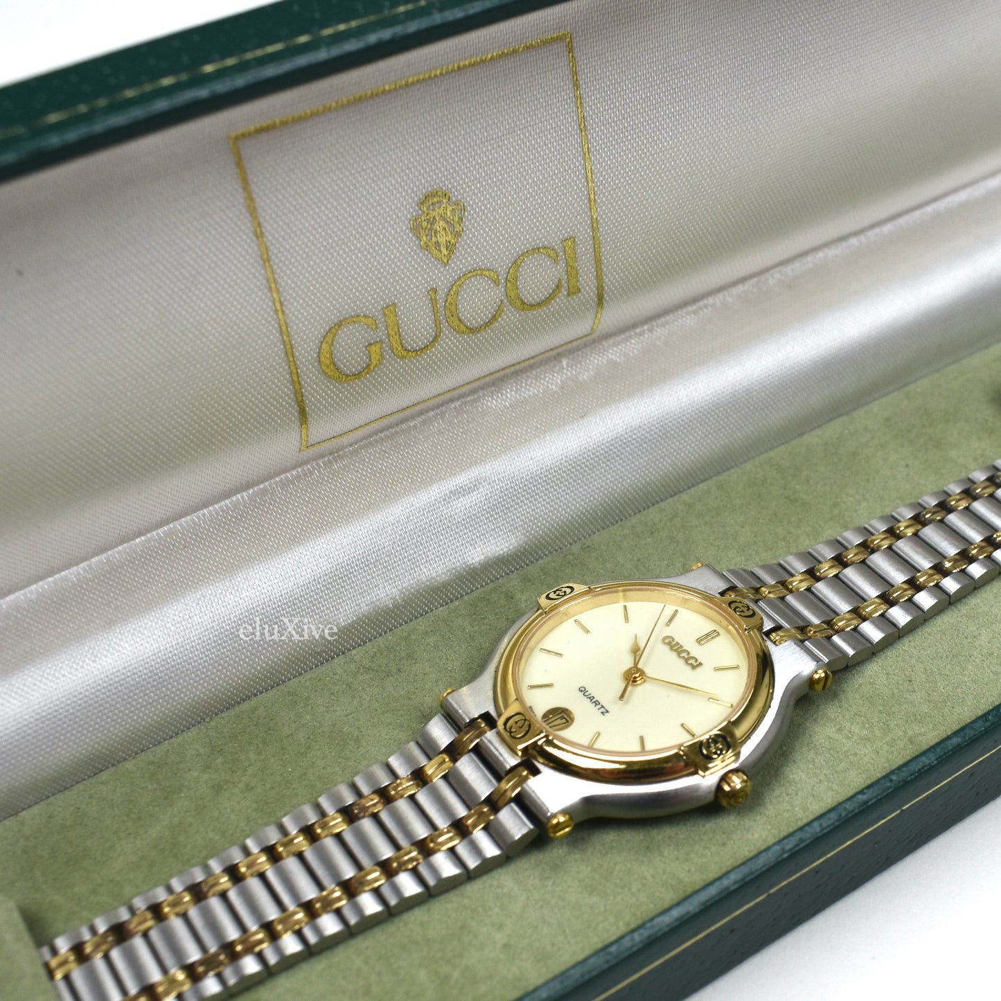 Gucci - 9000M Gold / Steel Cream Dial Watch