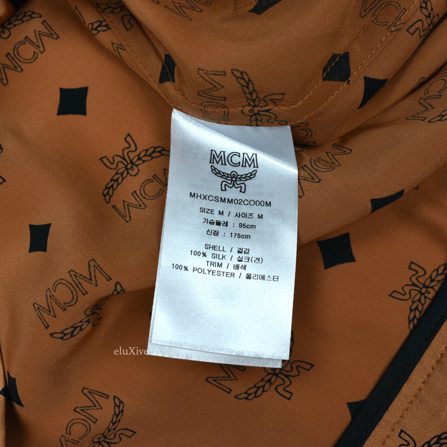 MCM - Cognac Monogram 100% Silk Pajama Shirt