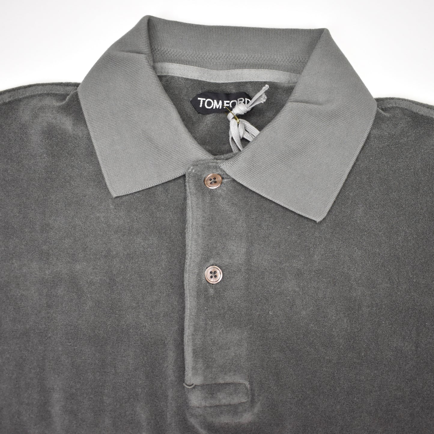 Tom Ford - Gray Towelling Polo Shirt