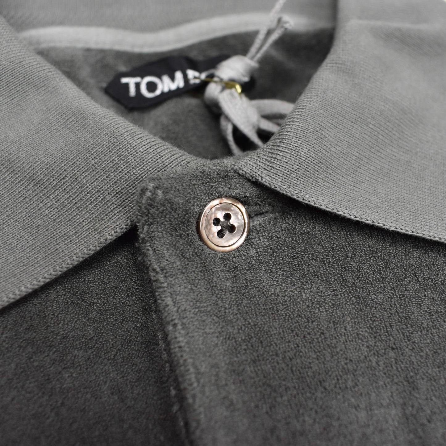 Tom Ford - Gray Towelling Polo Shirt