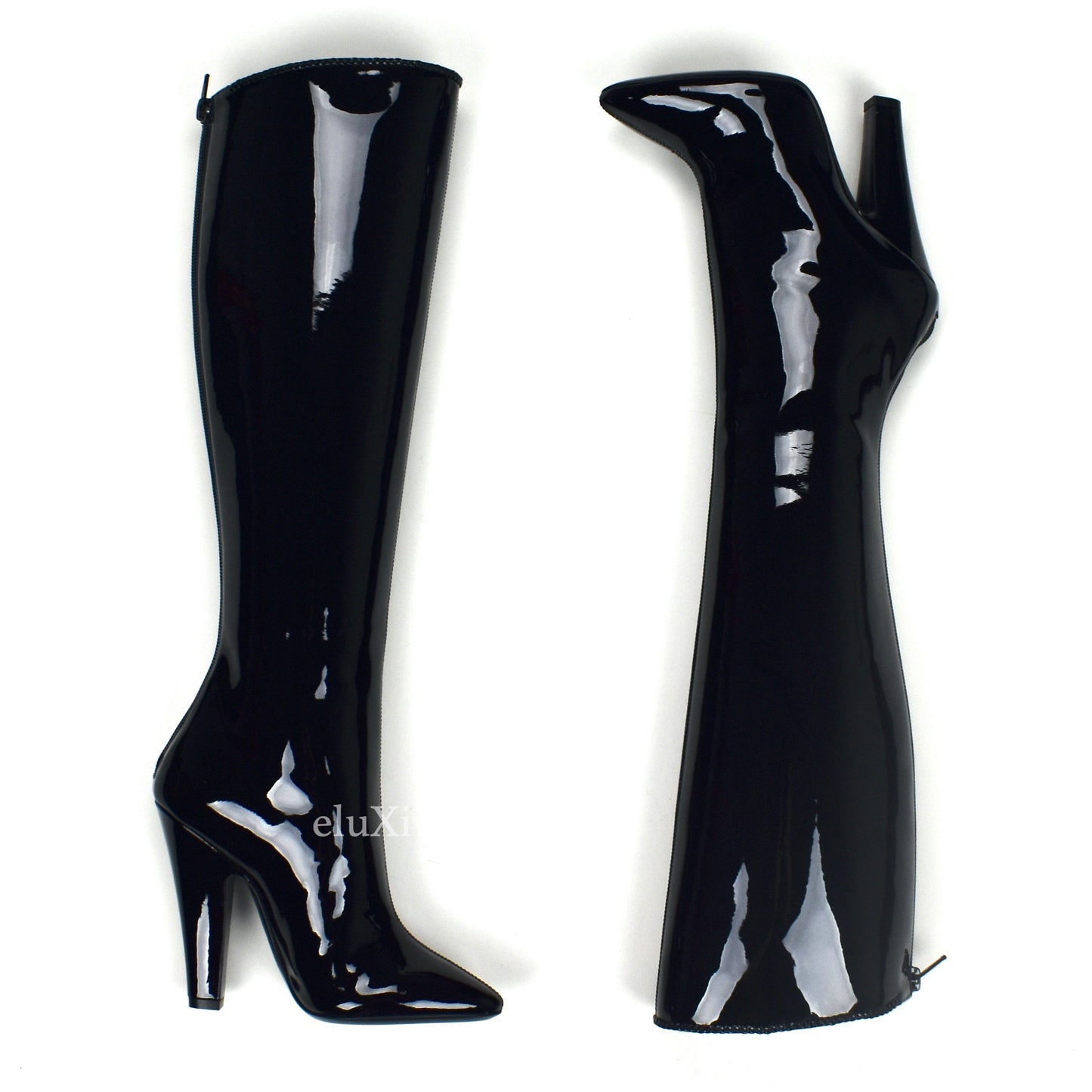 Saint Laurent - Black Patent Leather 68 Boots
