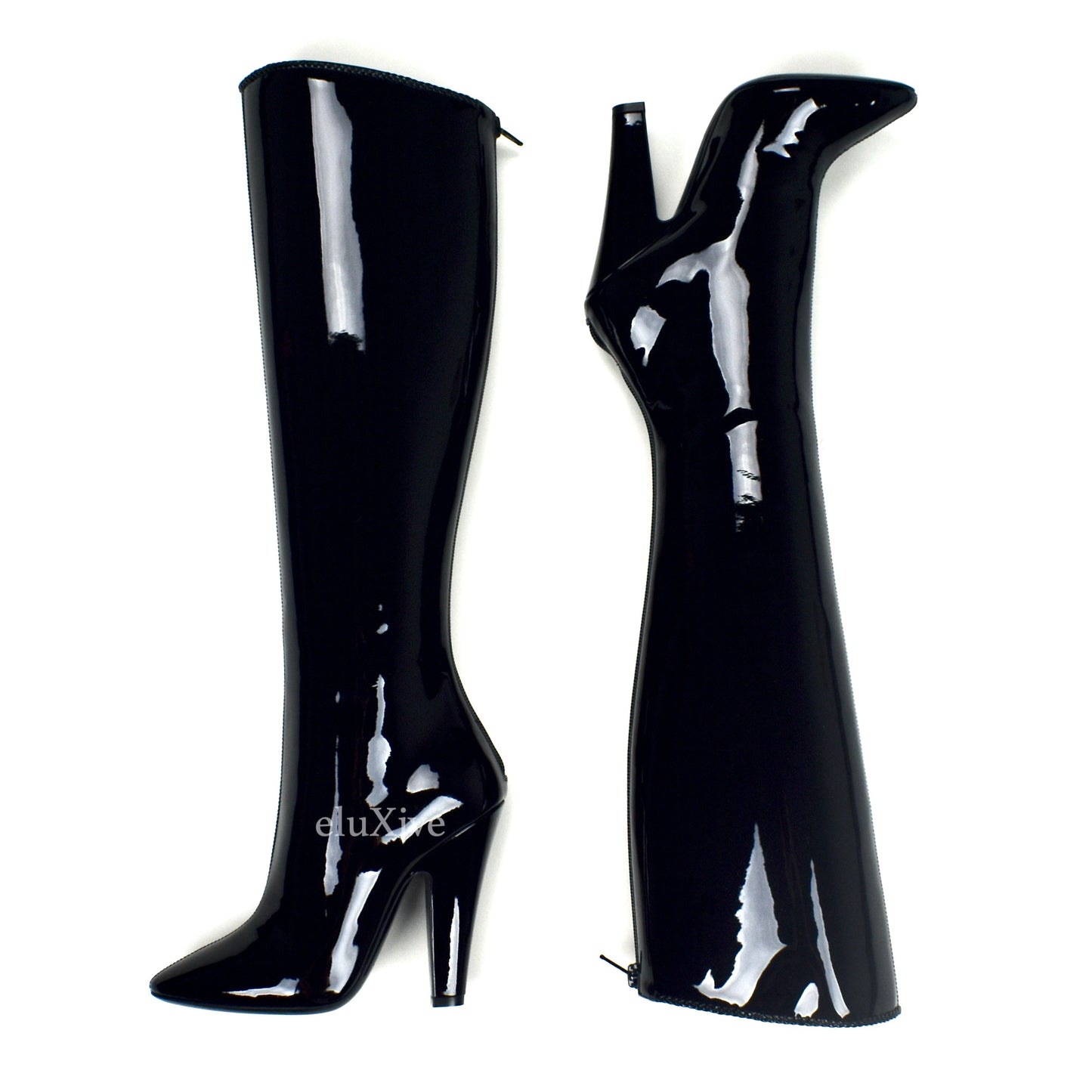Saint Laurent - Black Patent Leather 68 Boots