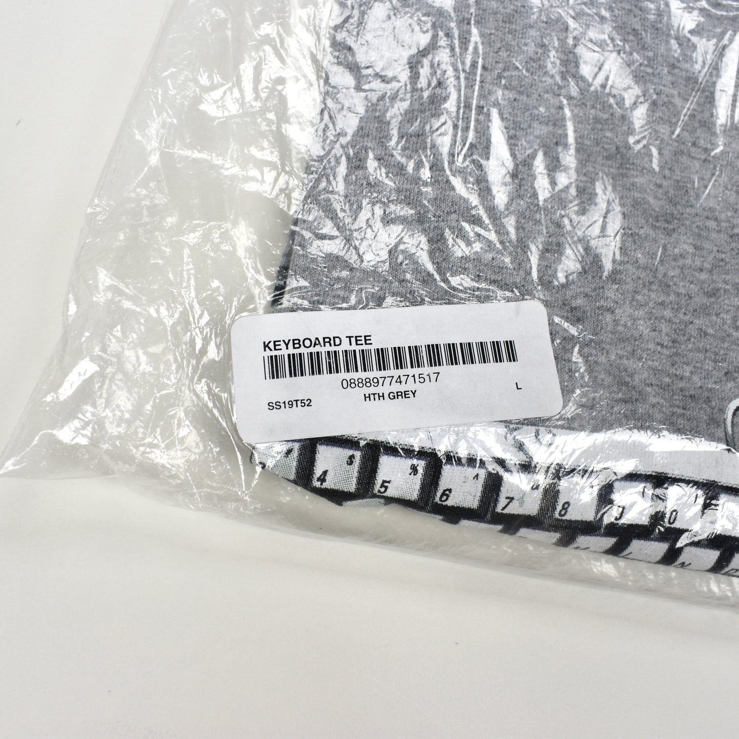 Supreme - Gray Keyboard Logo T-Shirt (SS19)