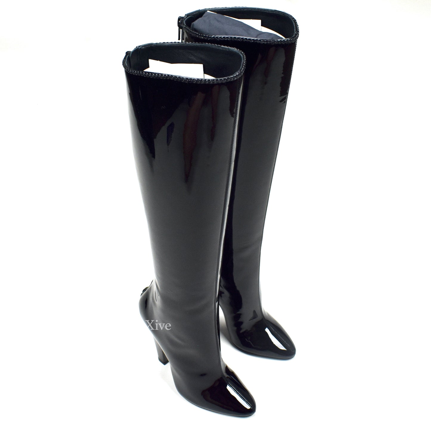 Saint Laurent - Black Patent Leather 68 Boots