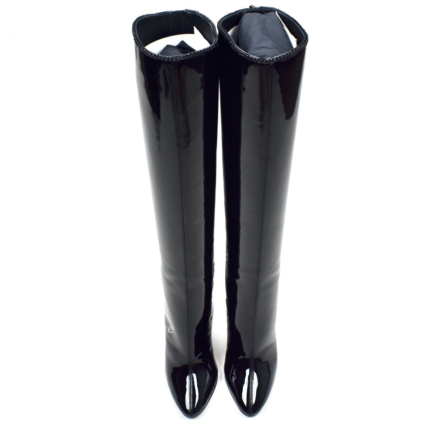 Saint Laurent - Black Patent Leather 68 Boots