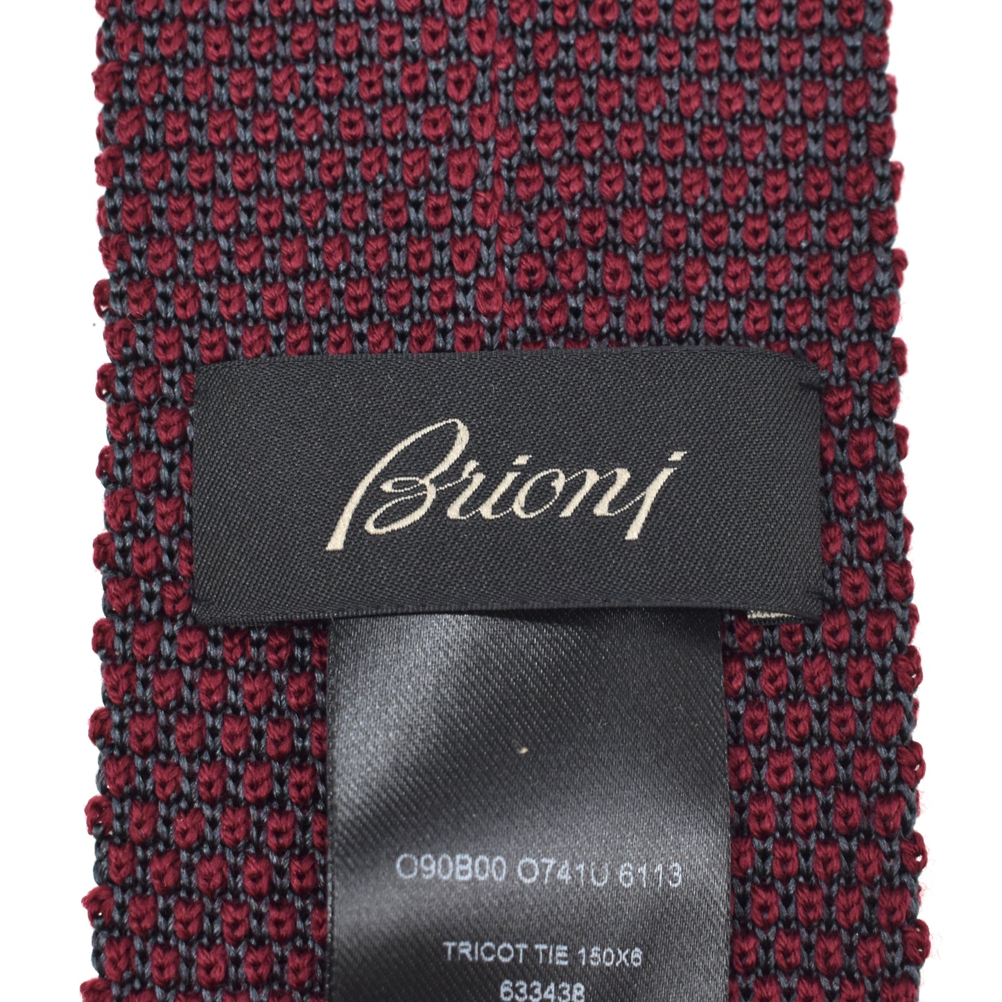 Brioni - Bordeaux Wool/Silk Knit Tie