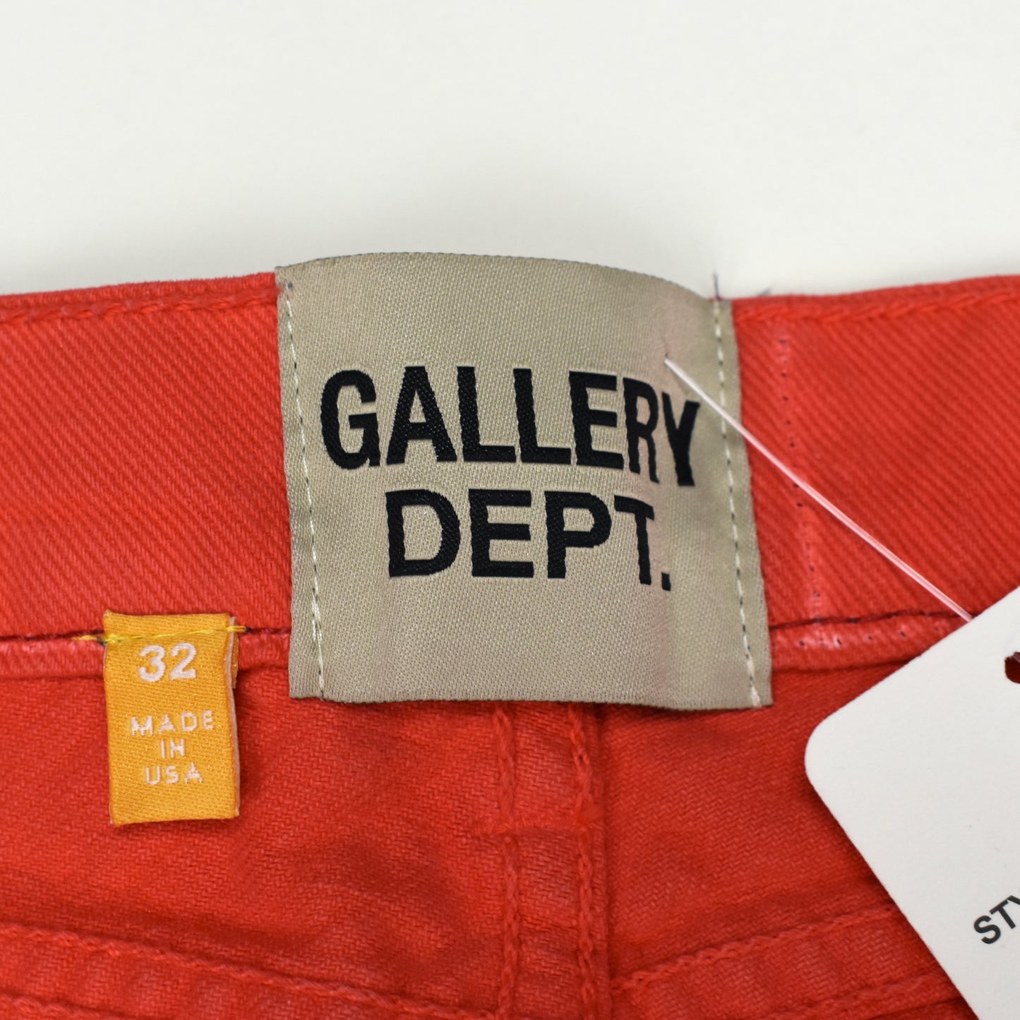 Gallery Dept. - Metallic Silver Painted Red Flare Denim Jeans