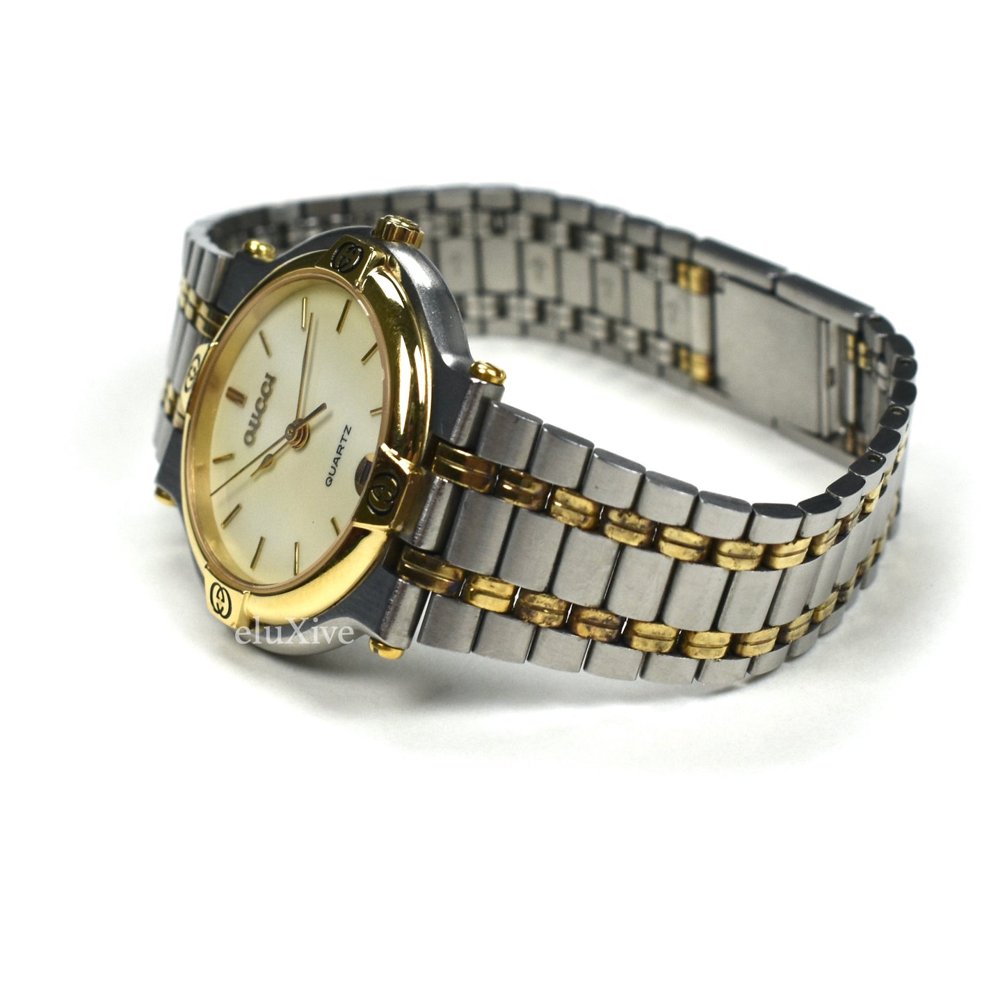 Gucci - 9000M Gold / Steel Cream Dial Watch