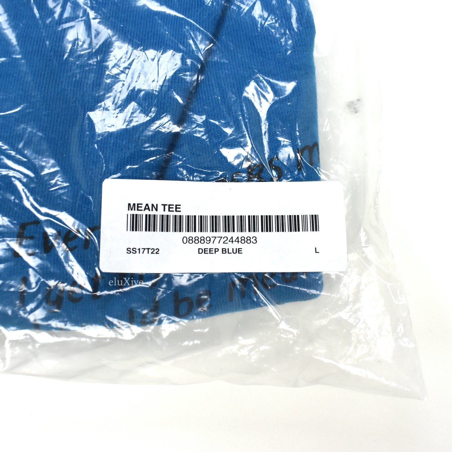 Supreme - Deep Blue Mean Logo T-Shirt (SS17)