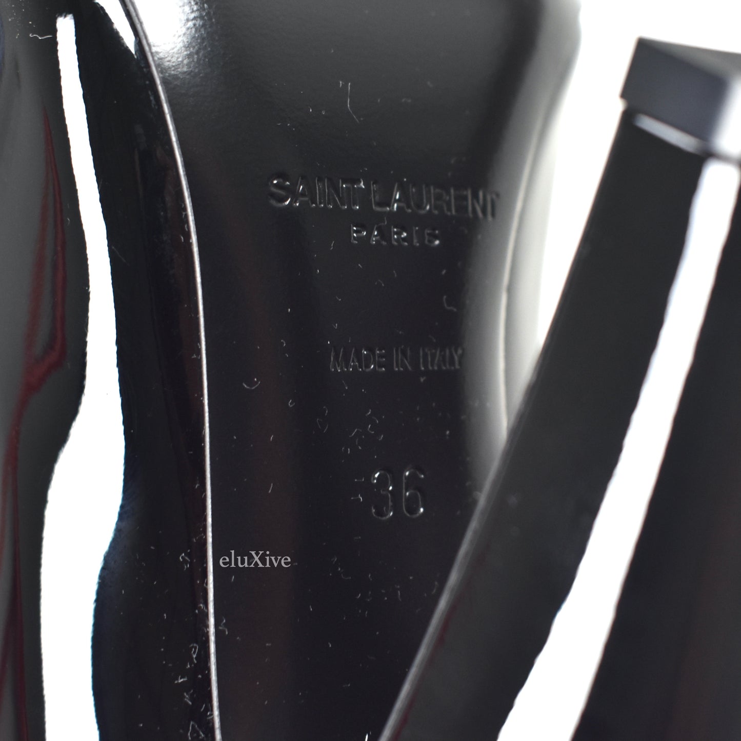 Saint Laurent - Black Patent Leather 68 Boots