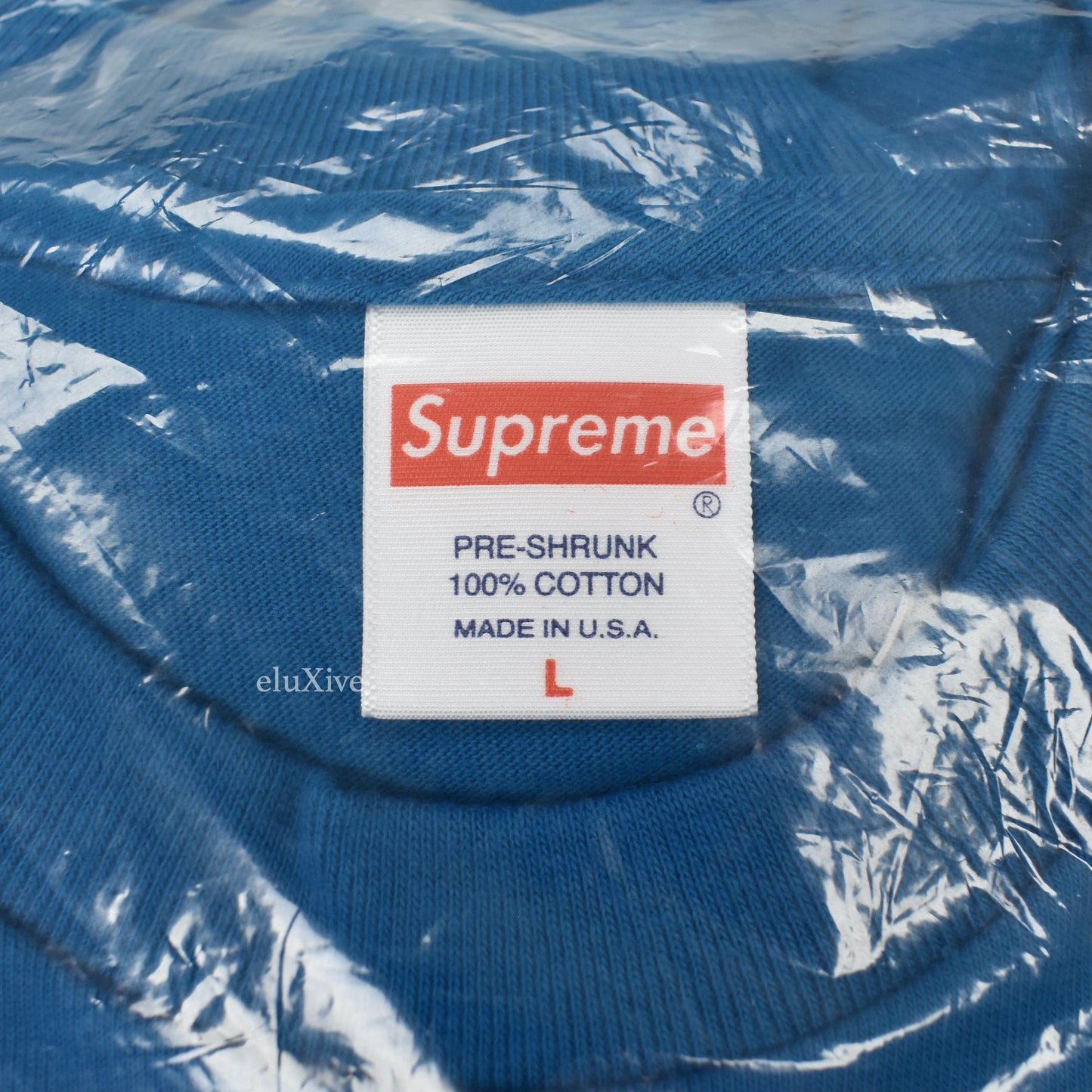 Supreme - Deep Blue Mean Logo T-Shirt (SS17)