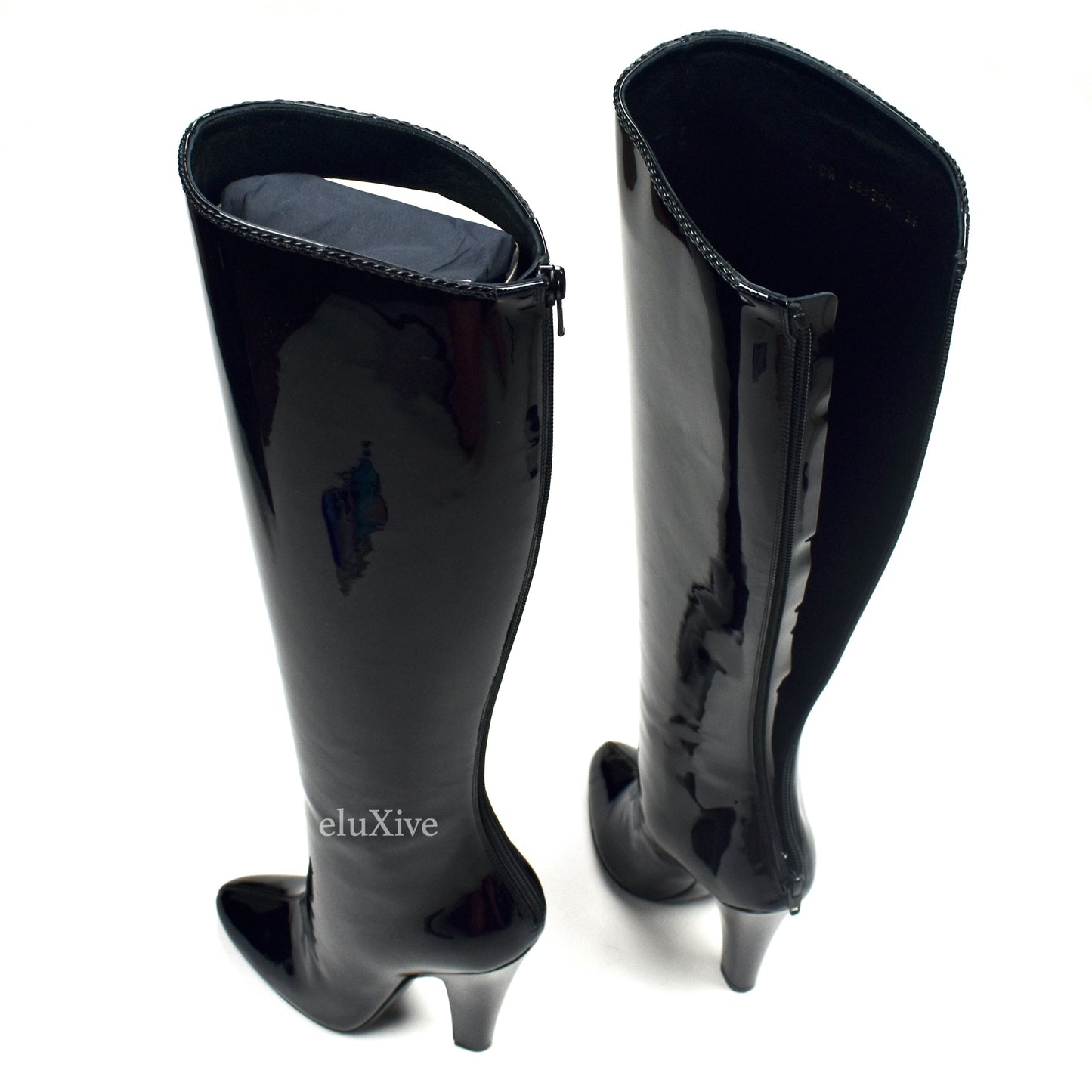 Saint Laurent - Black Patent Leather 68 Boots