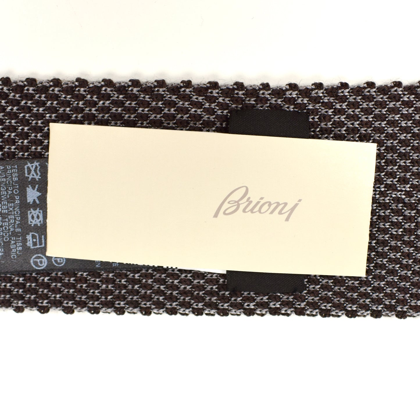 Brioni - Gray & Brown Wool/Silk Knit Tie