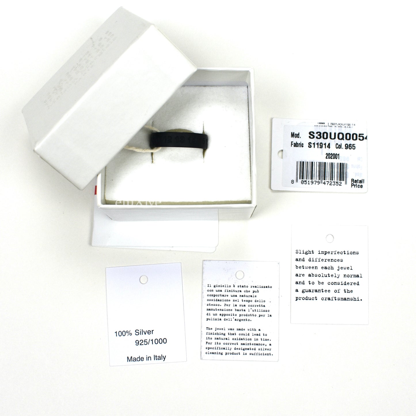 Maison Margiela - Silver PVD Coated Numbers Logo Ring