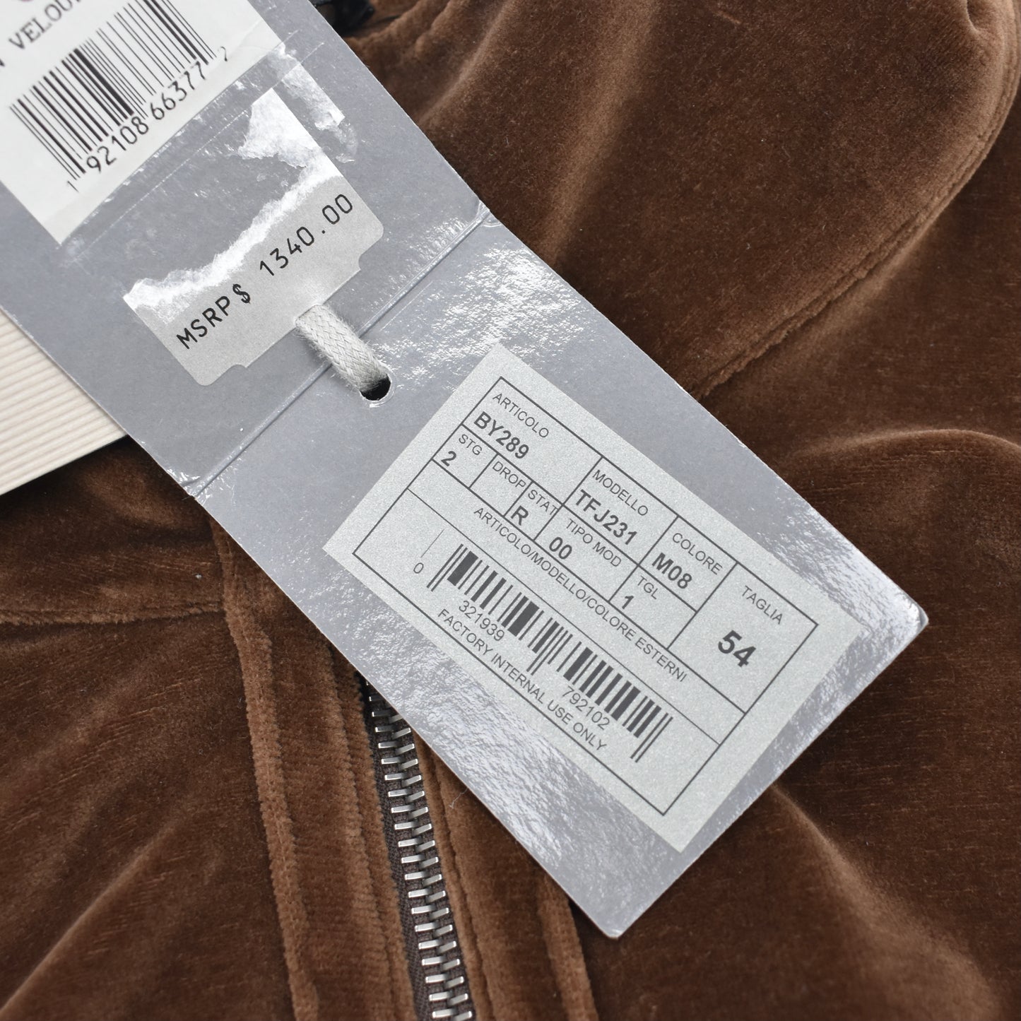 Tom Ford - Brown Velour Track Jacket