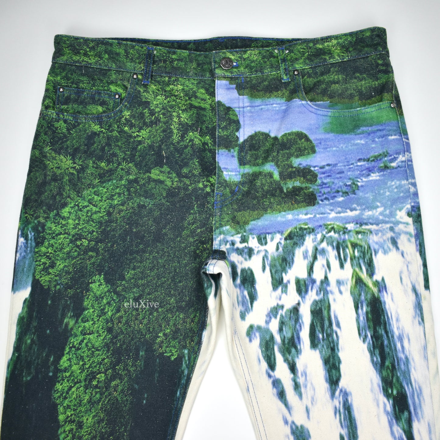 Louis Vuitton - SS22 Amen Break Landscape Print Denim Jeans
