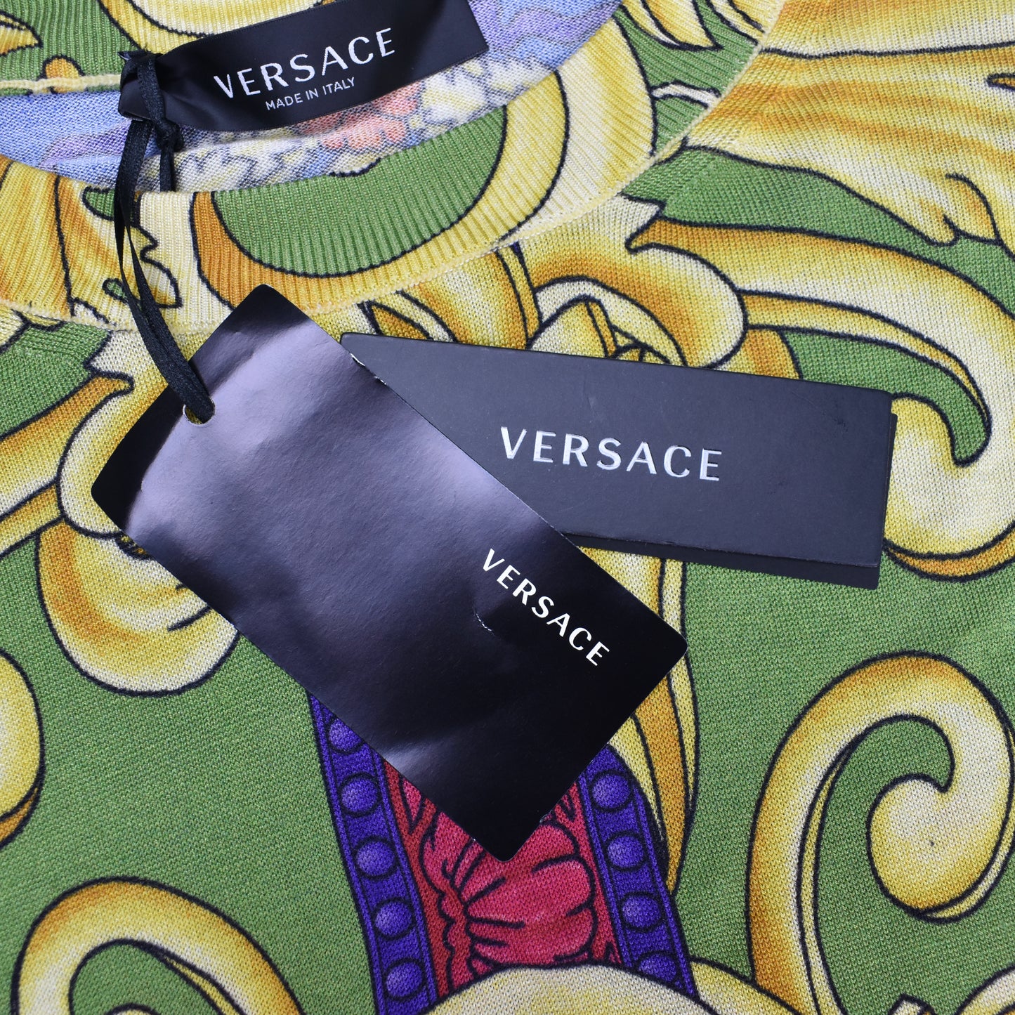 Versace - Barocco Renaissance Print 100% Silk Sweater