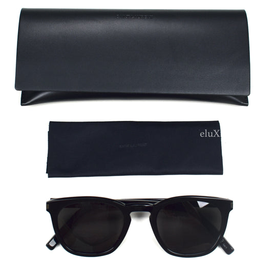 Saint Laurent  - SL28 Black Classic Rectangular Sunglasses
