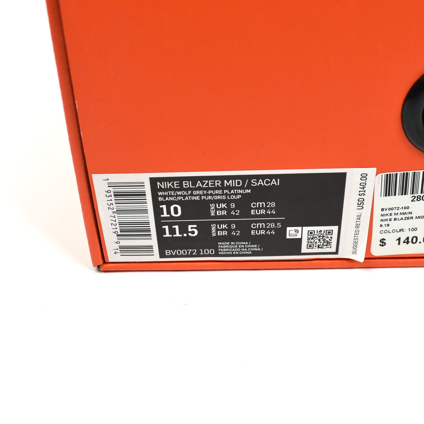 Nike x Sacai - Blazer Mid (White/Gray)