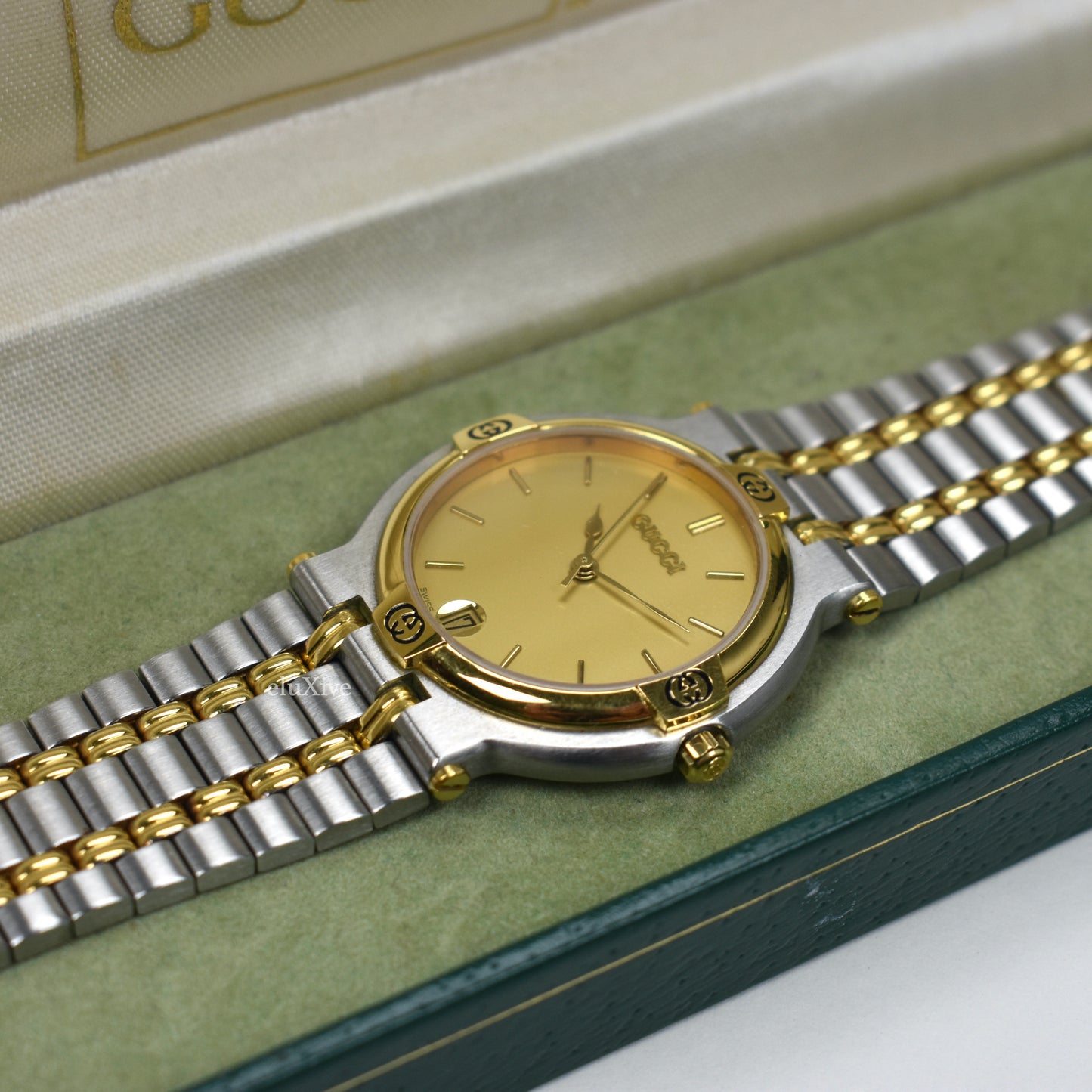 Gucci - 9000M Gold / Steel Champagne Dial Watch