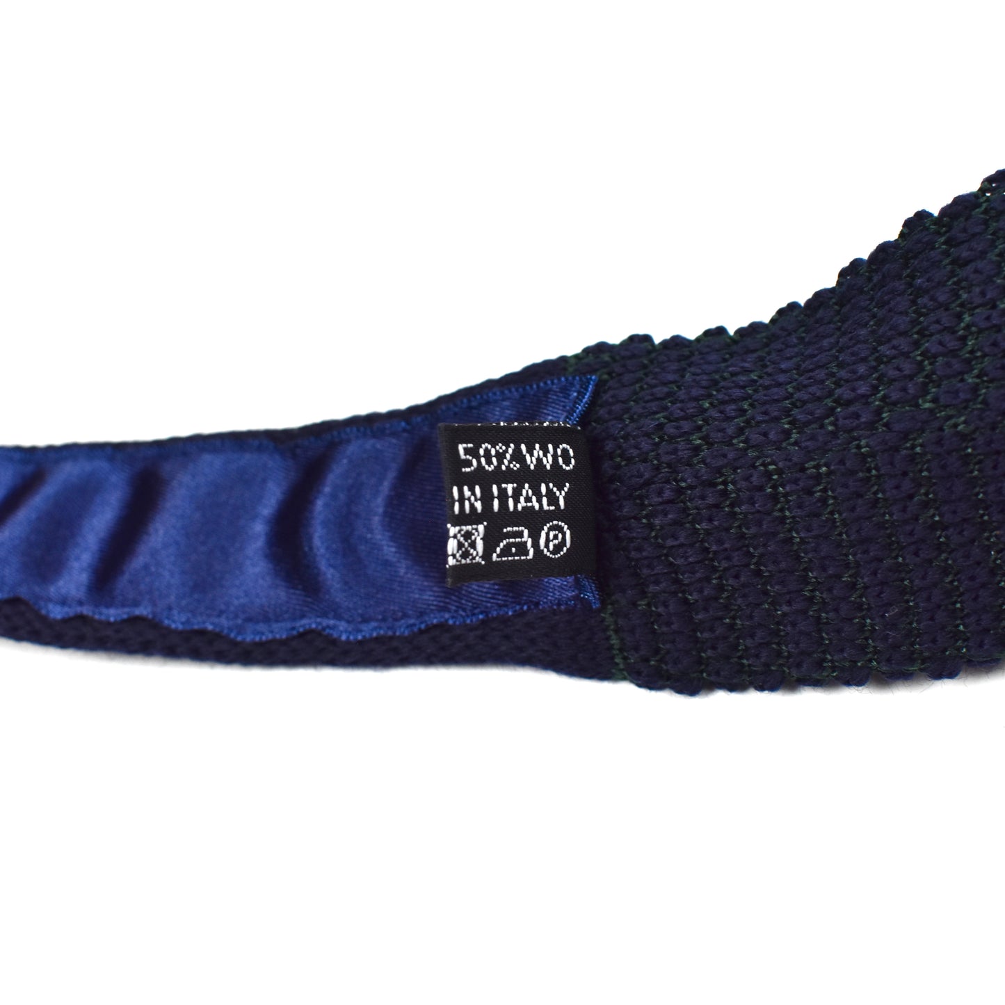 Brioni - Navy & Dark Green Wool/Silk Knit Tie