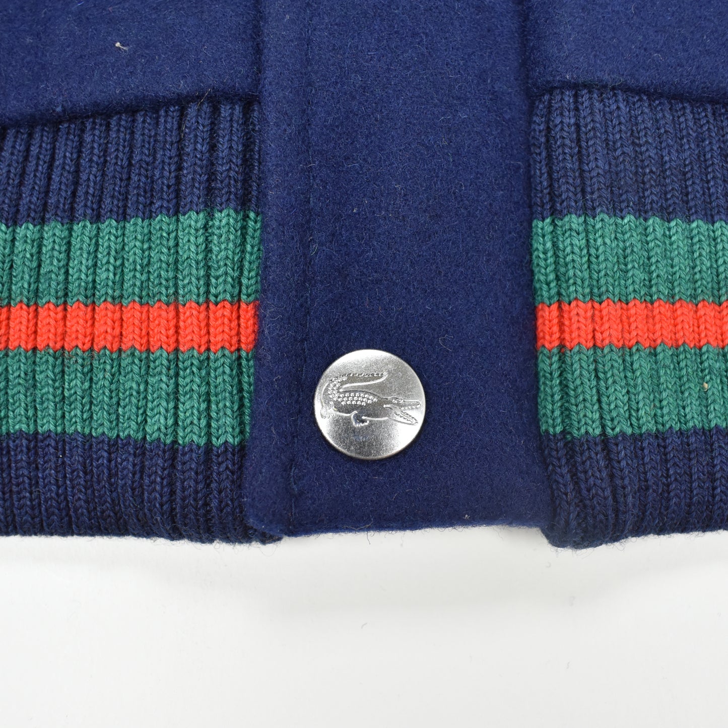 Supreme x Lacoste - Navy/Green Wool Varsity Jacket (SS18)