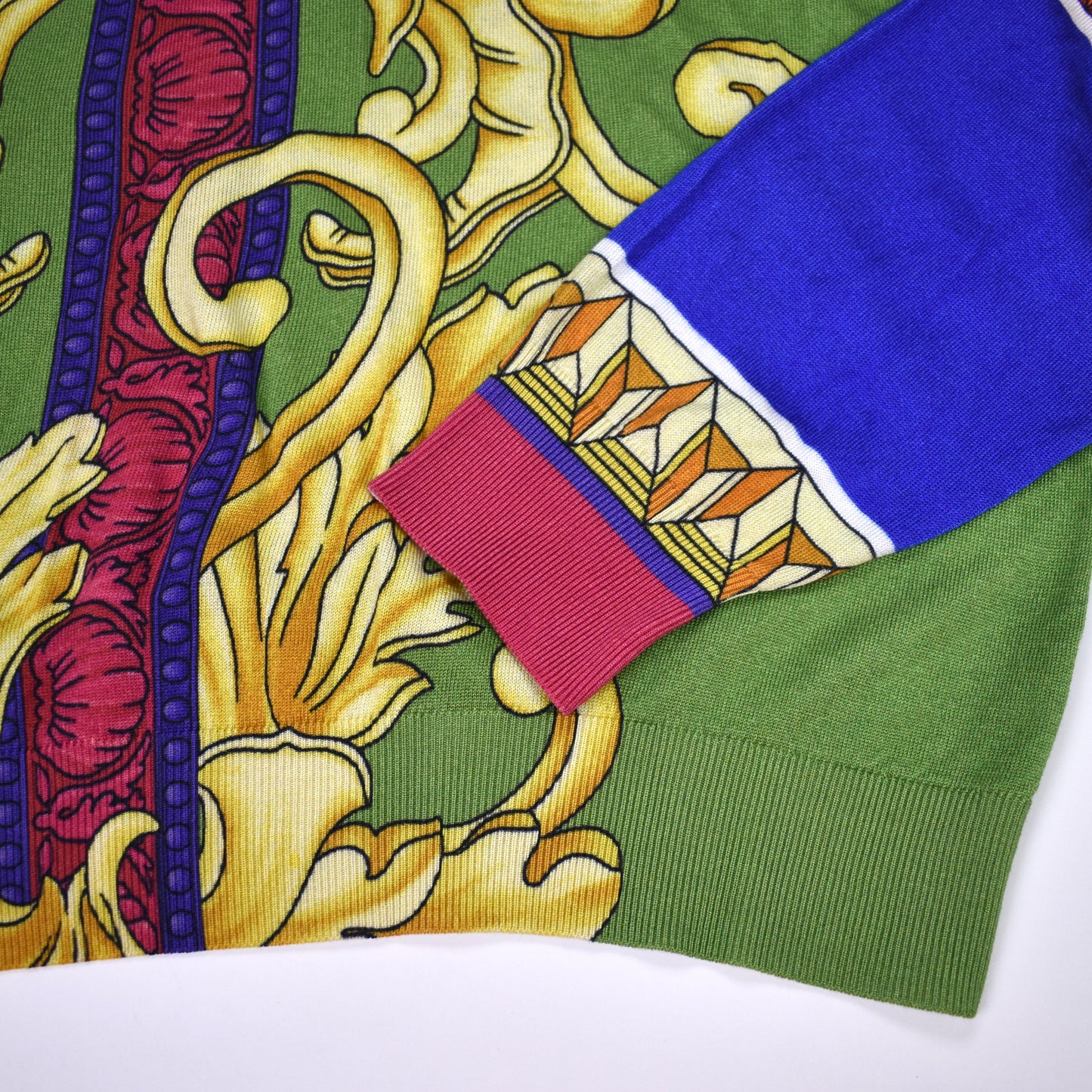 Versace - Barocco Renaissance Print 100% Silk Sweater