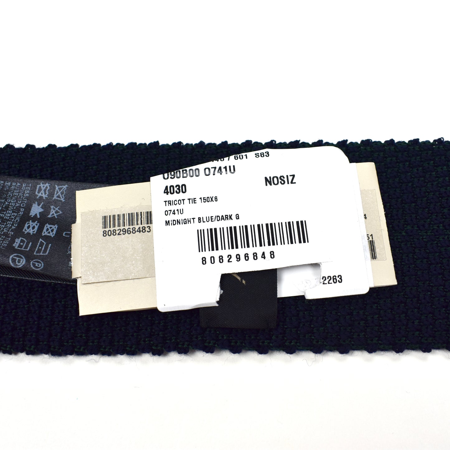Brioni - Navy & Dark Green Wool/Silk Knit Tie