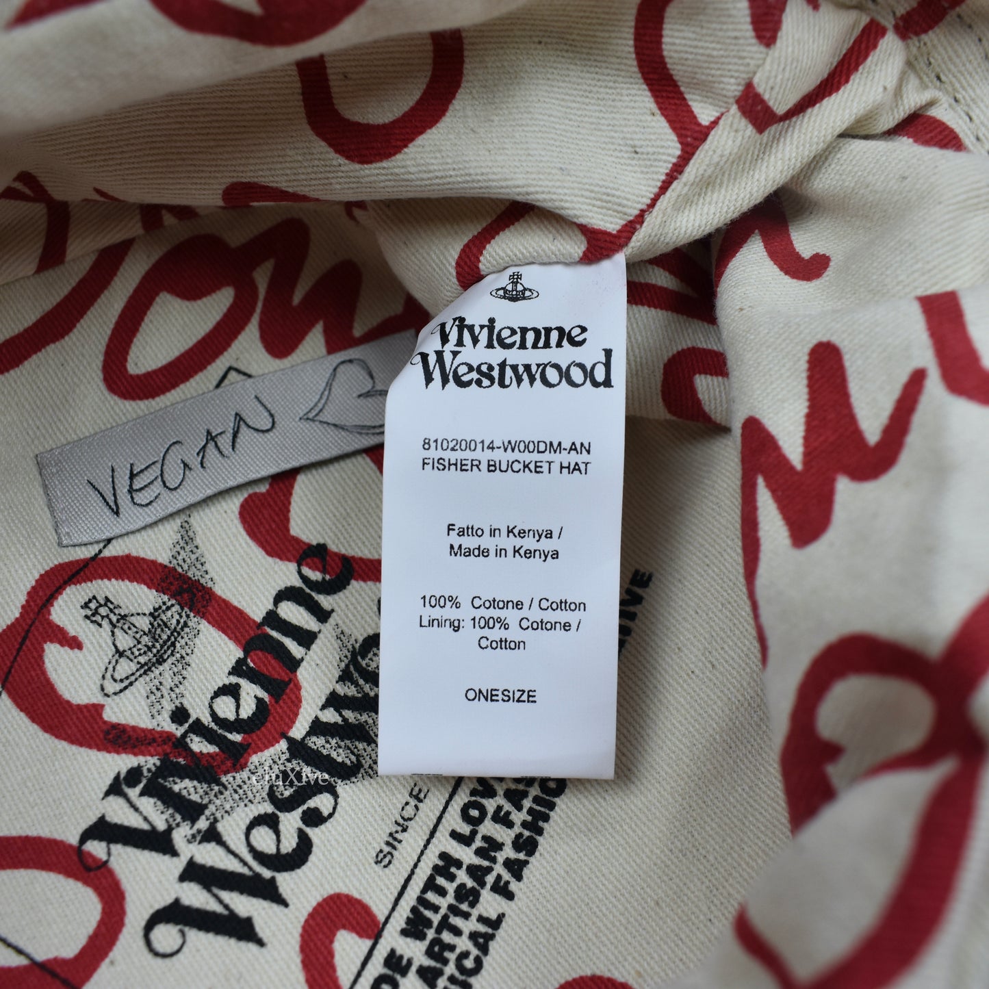Vivienne Westwood - Black Canvas Metal Orb Logo Bucket Hat